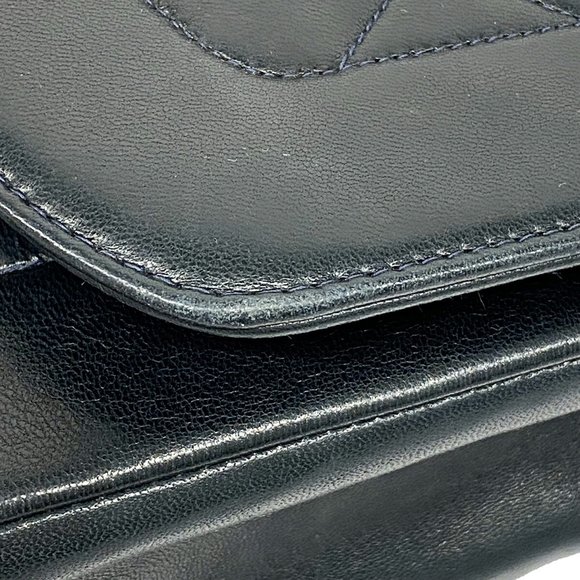 Chanel Shoulder Bag Diana Chain Lambskin Black Gold Hardware Women's - Picture 12 of 14